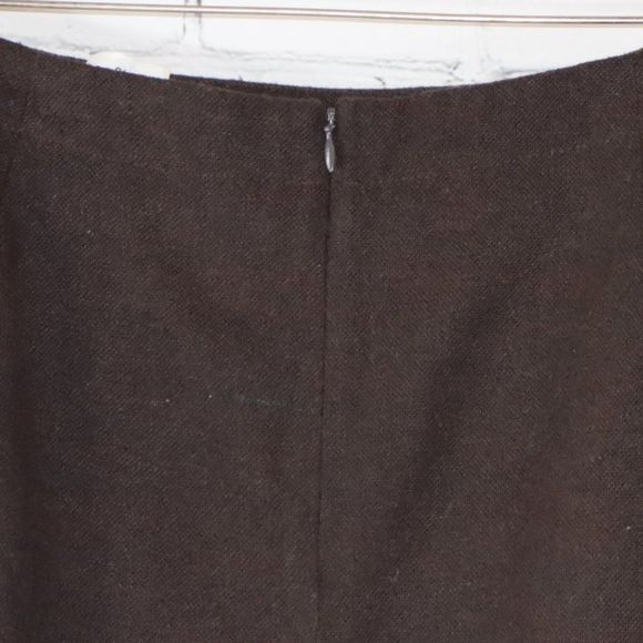 Dress Barn Brown Wool Lined Fringe Tasseled Striped Midi Skirt Women's Size 16 - Picture 4 of 6